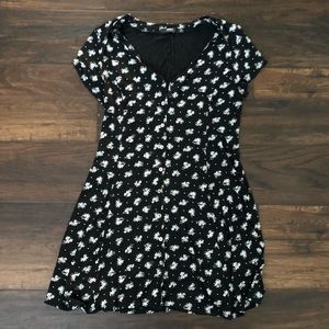 OBEY dress black and white S button up skater